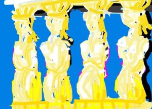 The Caryatids at the Acropolis, Greece by Paige Dansinger