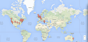 Map of all #GreekDinner Around the World Partners 
