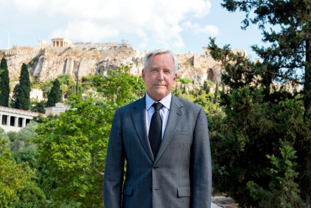 Artist Ambassador David D. Pearce at the Acropolis, Athens, Greece